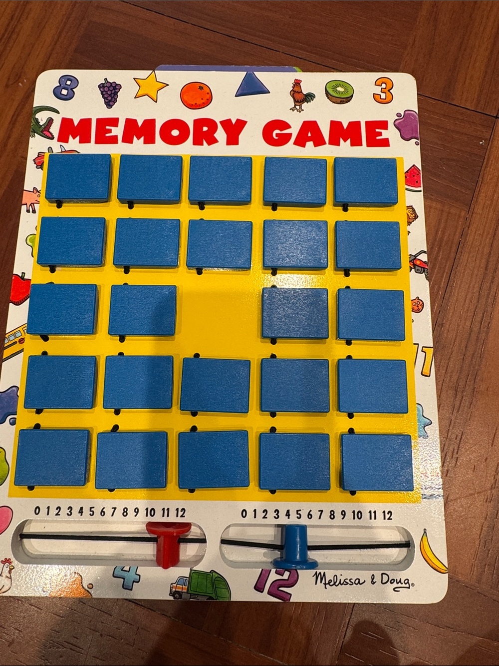 Melissa & Doug Blue and Yellow Flip Memory Board Game